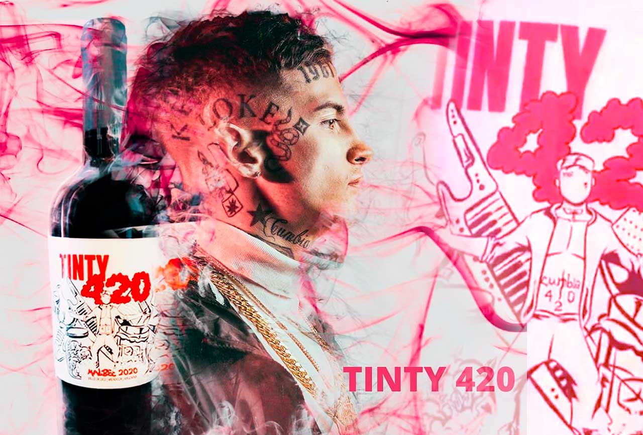 Cuánto sale y cómo es “Tinty 420”, el vino que L-Gante presentó en Mendoza